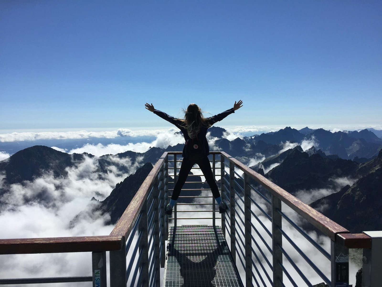 A Woman Stands On A Viewing Platform